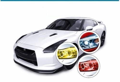 F & B LED LIGHTS مصباح أمامي ذاتي اللصق مقاس 12 × 48 بوصة، مصابيح خلفية، طبقة فينيل ملونة لمصابيح الضباب (12 × 48، أسود فاتح) - Image 4